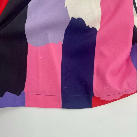 NWT CROSBY by Mollie‎ Burch Kristie dress Pink Purple Colorful V Neck size 8 - Picture 13 of 13